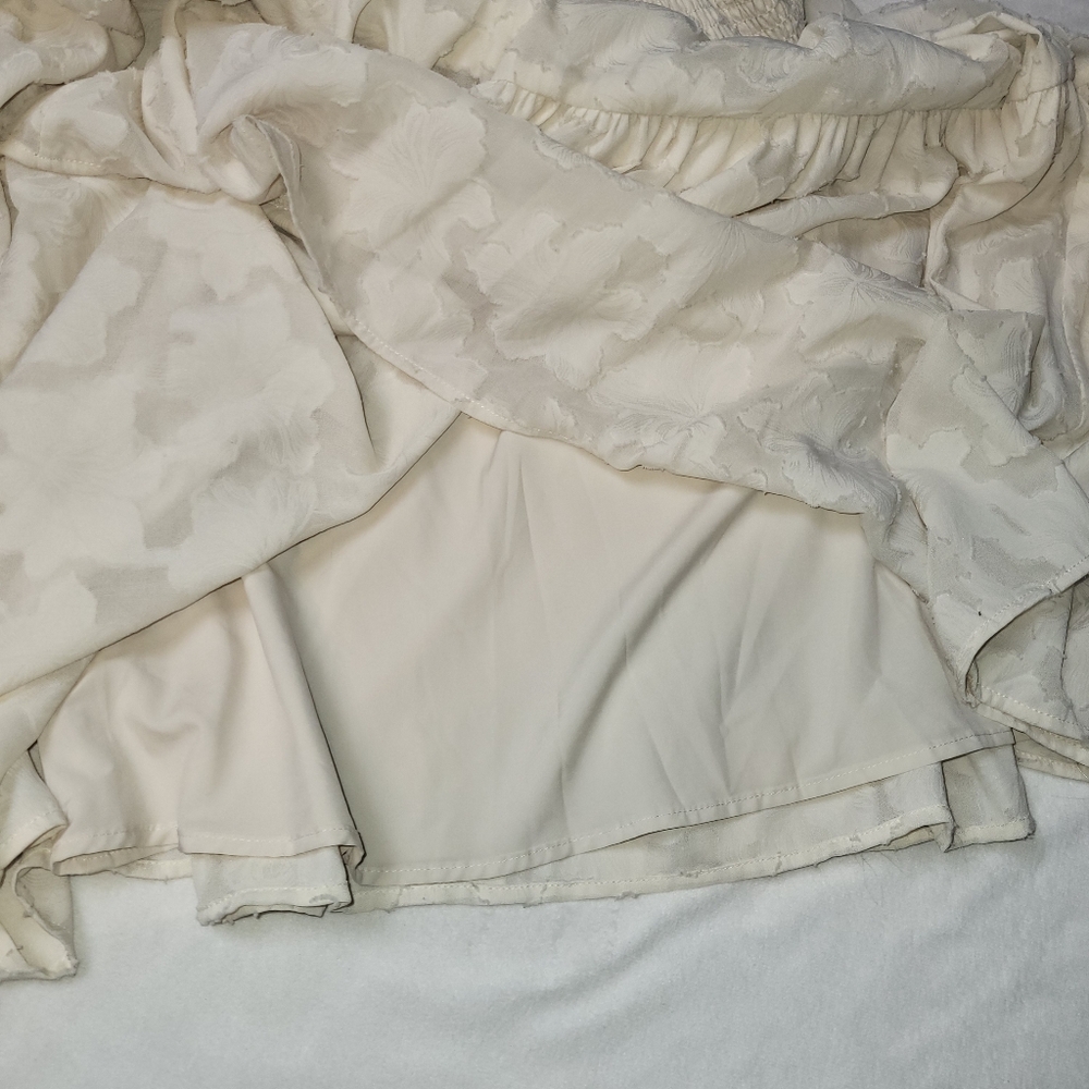 INA Smocked Lined Maxi Dress Women's Size Small‎ Cream Ivory Modest Cottagecore - Picture 5 of 14